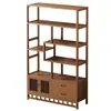 Estantería de Madera Maciza Estilo Chino para Exhibición de Té, Gabinete de Almacenamiento Adorno Divisor para Sala de Té, Gabinete de Exhibición para Juego de Té