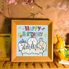 Feliz Aniversário Pintura Diamante Presente de Aniversário Infantil Feito à Mão Pacote de Material DIY Melhor Amigo Casal Presente Emoldurado Venda por Atacado