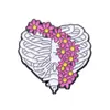 Insignia de modelado de página de título creativa de corazón y estómago, insignia de personalidad, serie de órganos humanos, broche para ropa, mochila, broche decorativo
