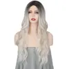 Peluca nueva de onda larga peluca multicolor cabello largo rizado de mujer fibra química cabello fabricantes en stock venta al por mayor comercio exterior