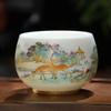 Regalo año del dragón taza maestra de porcelana de jade graso de oveja taza individual taza Jianzhan Longfeng Chengxiang Festival Reunión Anual regalo impresión de logotipo