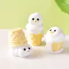 Dibujo Animado Transfronterizo Lindo Cono de Helado Patito Hecho a Mano Micro-Paisaje Decoración de Escritorio Accesorios DIY para Cono de Helado