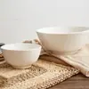 Juego de Vajilla de Cerámica Blanca Pura: Tazones Profundos para Uso Comercial en Hoteles y Restaurantes, Tazones Gruesos para Arroz, Tazones para Sopa y Fideos, y Juegos de Vajilla