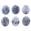 Soporte para teléfono móvil de piedra natural dos lados planos 25*30mm gema ovalada de cristal adornos de joyería diy venta caliente transfronteriza