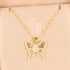 Colar de aço titânio transfronteiriço microincrustado elegante luxo leve totalmente cravejado de diamantes ouro real requintado microincrustado corrente de clavícula feminina moda tendência fabricante