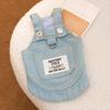 Vestido Jeans para Cães e Gatos de Primavera e Verão Saia de Alcinha com Manga Bufante Teddy Urso Amargo Gato Fantoche Roupas para Pets Cães Gatos