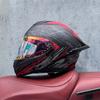 Capacete Lvs Versão Atualizada Ponto Cruz Fronteira Capacete de Rosto Inteiro Capacete de Lente Dupla Masculino Capacete de Segurança para Todas as Estações Feminino Piloto de Motocicleta Lente Dupla