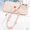 Yi Lian Nueva Cadena para Teléfono Móvil de Amor Perlado con Cuentas de Pequeñas Cuentas de Arroz Cordón para Teléfono Móvil Pulsera Resistente a Caídas Colgante para Carcasa de Teléfono Móvil