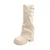 Botas largas de moda con suela gruesa, Rad 2026, botas de caña alta estilo western para mujer, nuevo estilo otoño e invierno