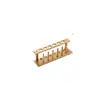 Suporte de Tubo de Ensaio de Madeira Suporte de Tubo de Ensaio de Madeira 6 12 Furos Diâmetro 21mm Criativo Laboratório Multifuncional Para Tubos de Ensaio de Vidro Com Suporte de Coluna