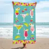 Toalha de Praia Nova de Microfibra Transfronteiriça, Fábrica de Origem de Toalhas, Toalha de Praia Estampada, Toalha de Praia Absorvente Personalizada