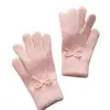 Comercio Electrónico Transfronterizo Nuevos Guantes de Lana con Lazo Lindo Estilo Coreano Invierno Cálidos Completos de Cinco Dedos A prueba de Viento y Frío