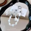 Cadena para Teléfono de Cuentas Flor de Campanilla, Llavero de Moño de Cristal, Accesorios Colgantes para Bolsos, Adorno para Llavero de Coche Venta al por Mayor