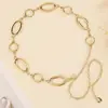 Corrente de Cintura Sexy de Metal com Pérolas e Borboletas Estilo Praia Corrente de Cintura Corrente de Pérolas Corrente Corporal com Franjas Europeia e Americana