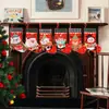 Decorações de Natal Novas Transfronteiriças Meias de Natal Sacola de Presente Xadrez Velho Homem Boneco de Neve Elfo Decoração de Casa Personalização