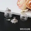 14/16/18/20/25mm Bola de Cristal + Tapa de Encaje Accesorios para Joyería Hecha a Mano DIY Cubierta de Bola de Cristal Colgante Collar