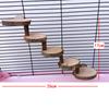 Juguete para Hámster Escalera de Madera Escalera Molar Oso Dorado Madera de Manzana Juguete para Masticar Planeador del Azúcar Hámster Paisajismo