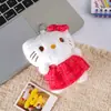 Pingente de Gato Anjo Kt Fofo e Popular para Bolsas de Meninas, Chaveiro de Pelúcia Hello Kitty