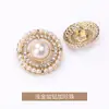 Hebilla de Metal Diamante Perla Hueca para Abrigo de Lana Chaqueta Traje Hebilla Formal Accesorios de Ropa Jinda