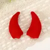 Cuerno de Diablillo de Halloween Parche de Tela 3D Accesorios para el Cabello Diademas Diademas Llavero Colgantes Decorativos Venta al por Mayor