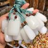 Pingente de marca Ping An de jade dourado de Xinjiang Jade branco Jade dourado Sebo Pão branco Marca Nada Pingente de marca Live Supply