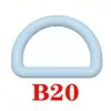Hebilla de anillo D de plástico de 15 mm hebilla semicircular en forma de D hebilla trasera para cinturón hebilla de equipaje accesorios M014-15 suministro en stock