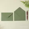 Em estoque papel especial de veludo colorido 120g, envelope colorido estilo europeu, envelope de convite verde de alta qualidade, feito sob medida