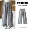 Calça de Outono para Meninas Estilo Primavera e Outono 2026 Novo Estilo Crianças de Tamanho Médio e Grande Calça de Moletom de Outono Calça Casual da Moda Calça de Perna Larga para Crianças
