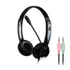 Fábrica de Origen Música Electrónica Dt326 Montados en la Cabeza para Niños Aprendizaje Auriculares con Cable Enchufe de 3.5 Micrófono Giratorio Luz