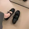 Primer Encuentro Temporada Lazo Zapatos Planos que Aumentan la Altura 2026 Nuevo Modelo Juvenil Remaches Versátiles Zapatos Mary Jane