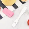 Rascador de silicona pequeño, raspador de crema para pastel, mango de plástico, espátula dividida para mermelada, espátula especial para pastel