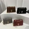 Textura de Estampado de Leopardo de Moda 2026 Invierno Nuevo Vintage de Alto Valor Simple Moda Versátil Casual Bolso de Hombro Cruzado