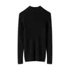 Outono/Inverno 2025 100% Caxemira Pura Oferta Especial Novo Estilo Suéter Feminino Elegante Temperamento Camada Interna Ajustado Manga Longa Camada Base