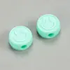 Cuentas Acrílicas Populares Transfronterizas, Cuentas Redondas con Agujero Grande de Cara Sonriente, Cuentas para Manualidades DIY Infantiles, Cuentas Sueltas de Colores Caramelo