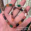 Cuentas cilíndricas de ágata de ojo de tigre de 6 x 10 mm, cuentas sueltas para pulseras, accesorios para manualidades