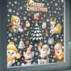Decoraciones Navideñas Ciervo Dorado Muñeco de Nieve Pegatinas Electrostáticas Suministros para Fiesta Navideña Guirnalda Cálida de Iglú Pegatinas para Ventana