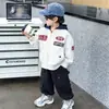 Chaqueta de Béisbol con Capucha para Niños 2026 Nuevo Estilo Coreano Chico Genial Abrigo de Primavera Moda Infantil Chaqueta de Motocicleta Tendencia