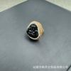 Nuevo anillo de diamantes checos con incrustaciones de cabeza de Buda esmaltado de colores, personalidad medieval, estilo retro nacional, suministro de fábrica de joyería al por mayor