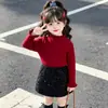 Suéter con Volantes Estilo Coreano para Niñas Otoño/Invierno 2026 Nueva Moda Infantil Elegante Top de Punto para Niña Pequeña