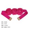 Fábrica Mancha Floral Cinturón Ancho Cubierta de Cintura Todo Fósforo Decorativo Flor Grande Elástico para Mujer Cintura Traje de Actuación de Equipo