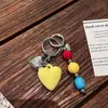 Pingente DIY Multicor Acrílico Criativo Coração Chaveiro Decoração de Bolsa Pingente Decoração de Chave de Carro Criativo D