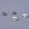Plata de Ley S925 Colgante de Cuenta Geométrica Cuadrada Entrelazada Pulsera de Cristal con Cuentas DIY Materiales de Accesorios de Plata