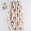 Calça de Pijama de Seda de Algodão para Mulheres, Nova Calça Floral Anti-Mosquito de Verão, Pode Ser Usada Fora de Casa, Calça de Casa, Algodão Artificial, Tamanho Grande, Calça Fina para Casa