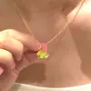 Colar Carrossel Colorido Popular do Xiaohongshu, Corrente de Clavícula Única e de Alta Qualidade para o Ano do Cavalo, Disponível para Dropshipping