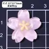 Acessórios de resina transparentes em formato de flor artificial de cinco pétalas para presilhas de cabelo, elásticos de cabelo DIY, ímãs de geladeira, decorações de copos de água e capas de celular