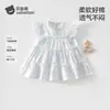 Vestido de Verano para Niñas Beitais Nuevo Estilo para Niñas Algodón Puro Vestido Pastel Bebé Mangas Volantes Vestido Princesa S