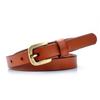 Fornecimento transfronteiriço Amazon eBay cinto feminino couro genuíno couro de vaca vintage fino estilo coreano cinto pino fivela calças femininas cinto