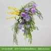 Paisagem de junco vitrine de outono arranjo de flores artificiais decoração suporte de madeira chifre de boi cenário de flores artificiais para casamento paisagem flor
