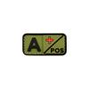 Parche de Goma con Insignia de Tipo de Sangre 3D de PVC A B O AB POS Pegatina de Moral Insignia con Gancho de Velcro en stock