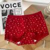 Cuecas Boxer de Algodão com Estampa Floral Retrô para Meninas 10A Algodão Antibacteriano Gancho Estendido Cintura Média Quadril Boxer Feminino